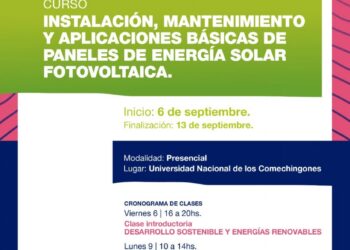 CURSO SOBRE INSTALACIÓN Y MANTENIMIENTO DE PANELES SOLARES EN LA UNLC