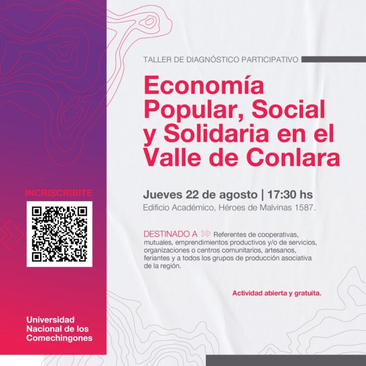 LA UNLC INVITA AL TALLER DE DIAGNÓSTICO PARTICIPATIVO SOBRE ECONOMÍA POPULAR, SOCIAL Y SOLIDARIA
