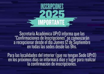 SECRETARÍA ACADÉMICA UPRO INFORMA QUE LAS “CONFIRMACIONES DE INSCRIPCIONES”