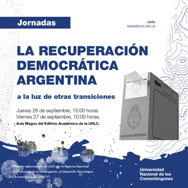 JORNADAS DE REFLEXIÓN SOBRE LA TRANSICIÓN DEMOCRÁTICA EN LA UNLC