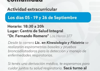 UNVIME: LA UNIVERSIDAD OFRECERÁ A LA COMUNIDAD ESTUDIOS PARA EL DIAGNÓSTICO DE ENFERMEDADES RESPIRATORIAS
