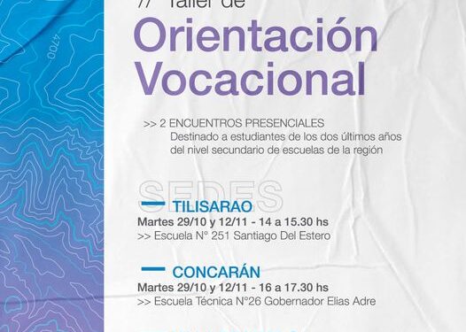 LA UNLC DICTARÁ UN TALLER DE ORIENTACIÓN VOCACIONAL DESTINADO A ESTUDIANTES DE LOS DOS ÚLTIMOS AÑOS DE NIVEL SECUNDARIO.