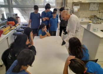 ESTUDIANTES DE LA EMEI VISITAN LABORATORIOS DE QUÍMICA EN LA UNLC
