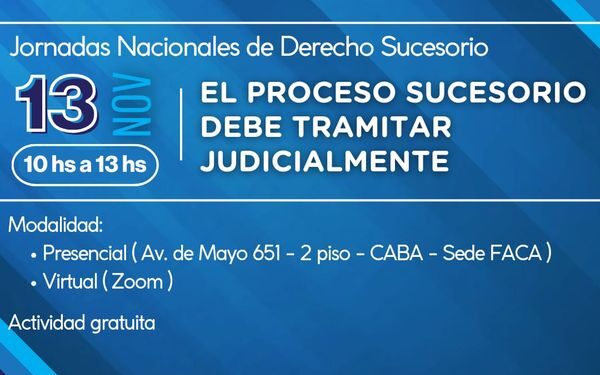 CAPSL: ¡PRÓXIMAS JORNADAS NACIONALES DE DERECHO SUCESORIO!