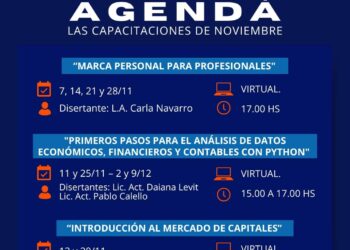 CPCE-SL: TE COMPARTIMOS LA AGENDA DE CAPACITACIONES DE NOVIEMBRE