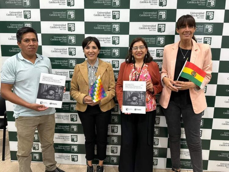 UCCUYO-SL: LA VICERRECTORA, JUNTO A LA DECANA DE LA FACULTAD DE DERECHO Y CIENCIAS SOCIALES, RECIBIERON LA VISITA DE LA SRA. CÓNSUL DE BOLIVIA