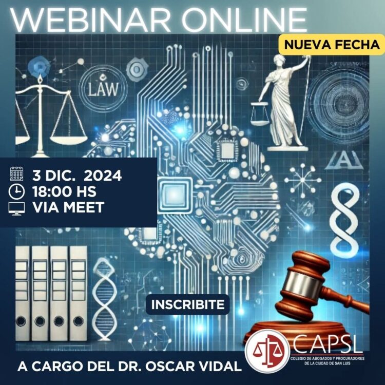 CAPSL: WEBINAR ONLINE: IA PARA ABOGADOS. HERRAMIENTAS Y ESTRATEGIAS PARA SU ADOPCIÓN
