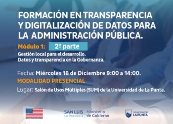 ULP: CONTINÚA EL CICLO DE FORMACIÓN EN TRANSPARENCIA Y DIGITALIZACIÓN DE DATOS PARA LA GESTIÓN PÚBLICA