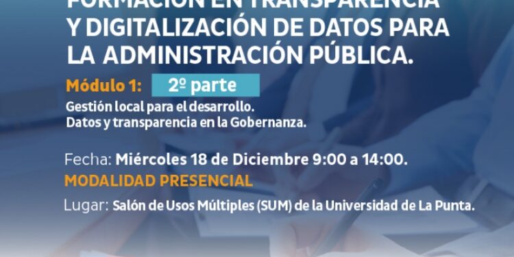 ULP: CONTINÚA EL CICLO DE FORMACIÓN EN TRANSPARENCIA Y DIGITALIZACIÓN DE DATOS PARA LA GESTIÓN PÚBLICA