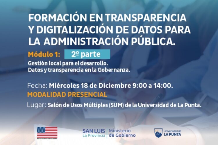 ULP: CONTINÚA EL CICLO DE FORMACIÓN EN TRANSPARENCIA Y DIGITALIZACIÓN DE DATOS PARA LA GESTIÓN PÚBLICA