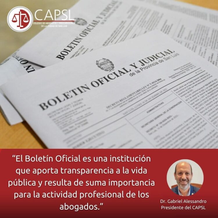 EL CAPSL PRESENTE EN LA CONMEMORACIÓN DE LOS 100 AÑOS DEL BOLETÍN OFICIAL Y JUDICIAL