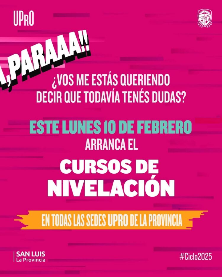 UPRO: CURSO DE NIVELACIÓN 2025