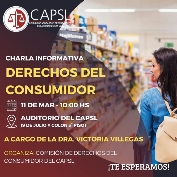 CAPSL: 📢 CHARLA PARA MATRICULADOS: DERECHOS DEL CONSUMIDOR ⚖️