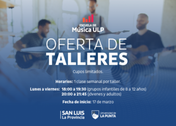 LA ESCUELA DE MÚSICA DE LA ULP ABRE INSCRIPCIONES PARA SUS TALLERES 2025