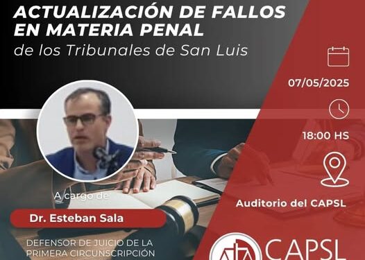 CAPSL: TALLER SOBRE ACTUALIZACIÓN DE FALLOS EN MATERIA PENAL