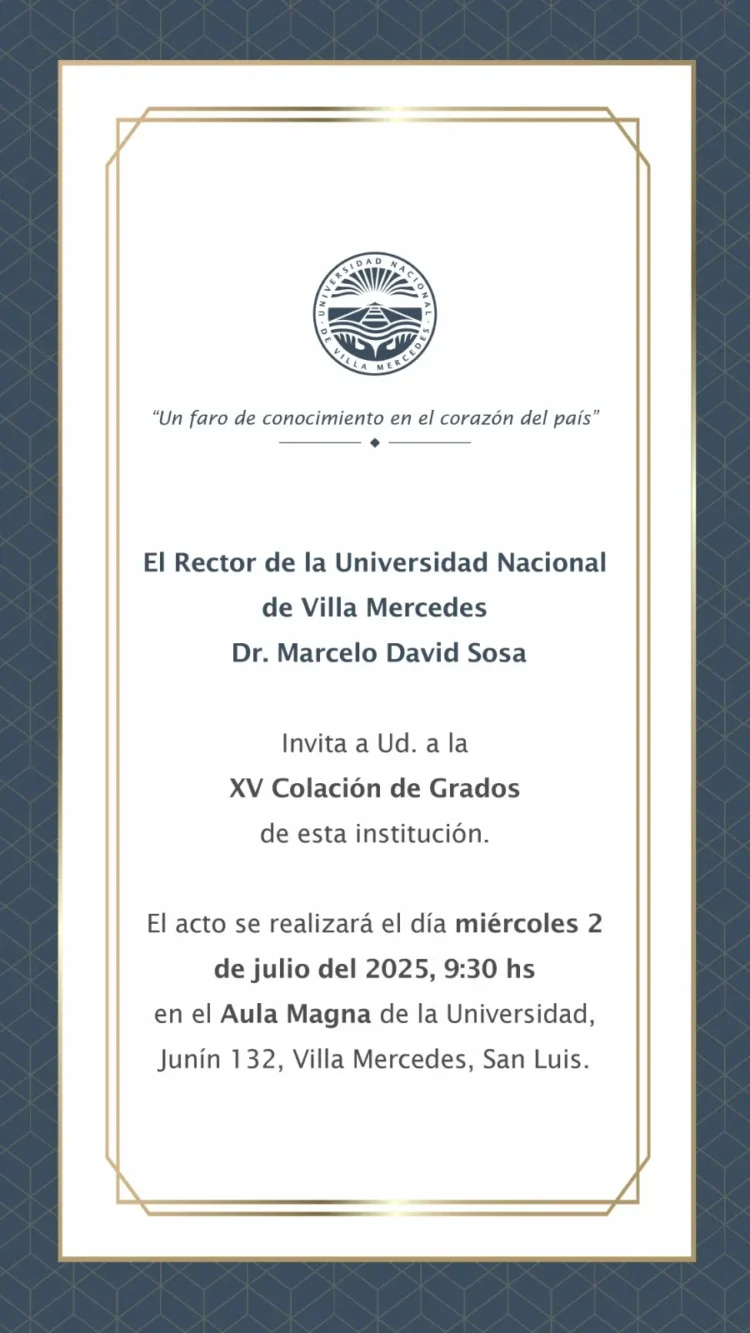 LA UNVIME INVITA A LA COMUNIDAD UNIVERSITARIA A LA XV COLACIÓN DE GRADOS 2025