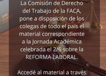 CAPSL: JORNADA ACADÉMICA SOBRE REFORMA LABORAL ORGANIZADA POR LA COMISIÓN DE DERECHO DEL TRABAJO DE LA FACA!