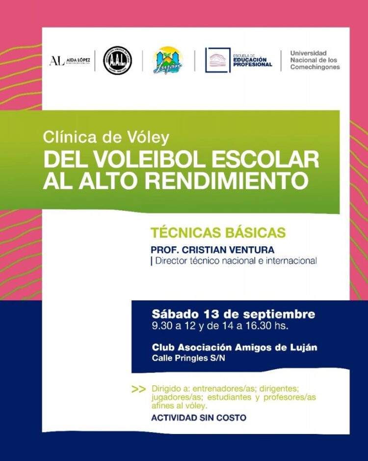 LA UNLC DICTARÁ UNA CLÍNICA DE VÓLEY EN LA LOCALIDAD DE LUJÁN