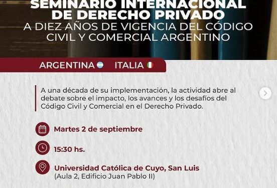 UCCUYO-SL: SEMINARIO INTERNACIONAL DE DERECHO PRIVADO
