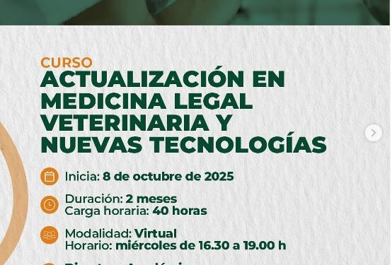 UCCUYO-SL: CURSO DE ACTUALIZACIÓN EN MEDICINA LEGAL VETERINARIA Y NUEVAS TECNOLOGÍAS