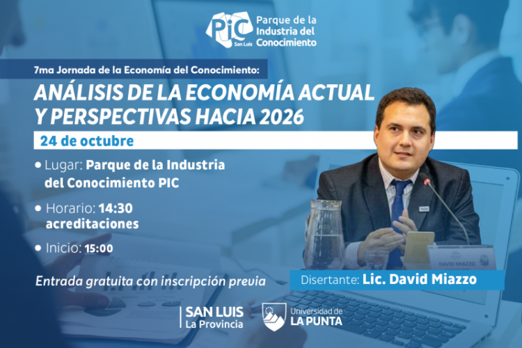 DICTARÁN UNA CHARLA SOBRE LOS DESAFÍOS Y ESCENARIOS DE LA ECONOMÍA ARGENTINA