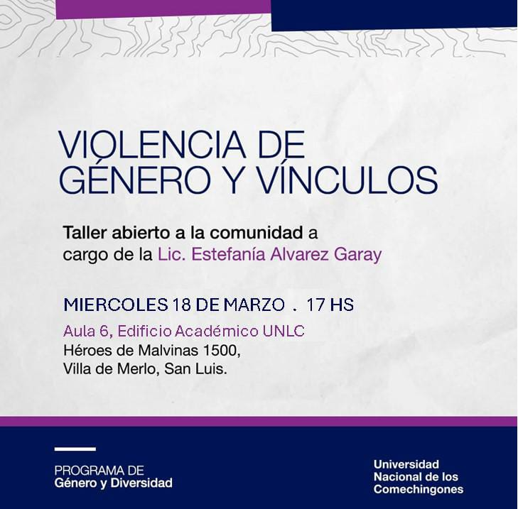 ACTIVIDADES EN EL MARCO DEL 8M: TALLER “VIOLENCIA DE GÉNERO Y VÍNCULOS”