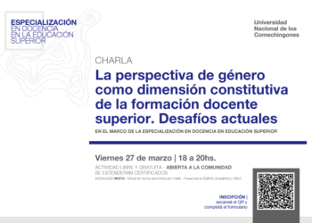 LA UNLC INVITA A UNA CHARLA ABIERTA SOBRE PERSPECTIVA DE GÉNERO