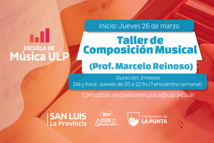 LA ESCUELA DE MÚSICA PRESENTA EL NUEVO TALLER DE COMPOSICIÓN MUSICAL