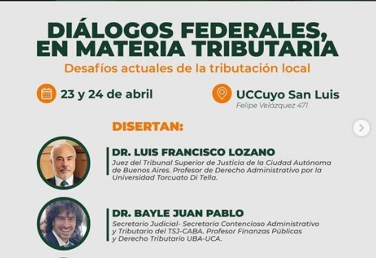 UCCUYO-SL: DIÁLOGOS FEDERALES EN MATERIA TRIBUTARIA