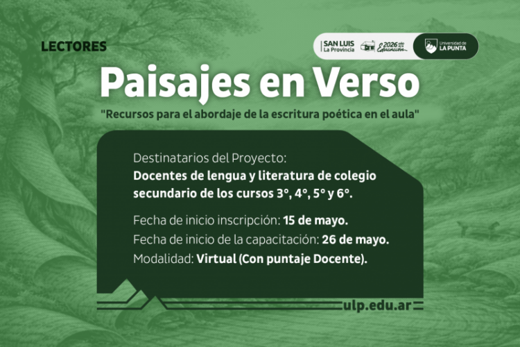 LA ULP LANZA UN NUEVO CURSO DESTINADO A DOCENTES DE LENGUA Y LITERATURA