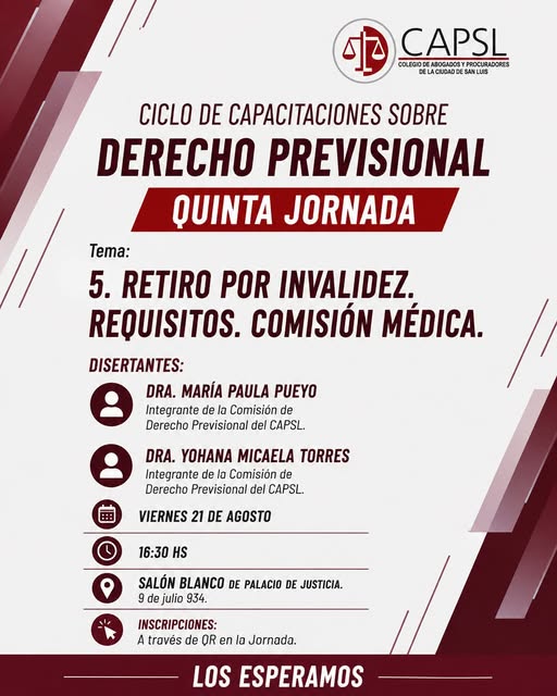 📚⚖️ QUINTA JORNADA DE DERECHO PREVISIONAL ⚖️📚