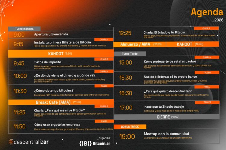 DESCENTRALIZAR LLEGA A SAN LUIS CON UNA SEMANA DE ACTIVIDADES PARA ACERCAR BITCOIN Y LAS TECNOLOGÍAS A LA COMUNIDAD