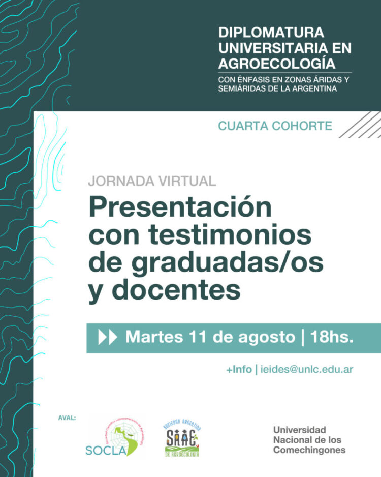 JORNADA DE PRESENTACIÓN DE LA CUARTA COHORTE DE LA DIPLOMATURA UNIVERSITARIA EN AGROECOLOGÍA