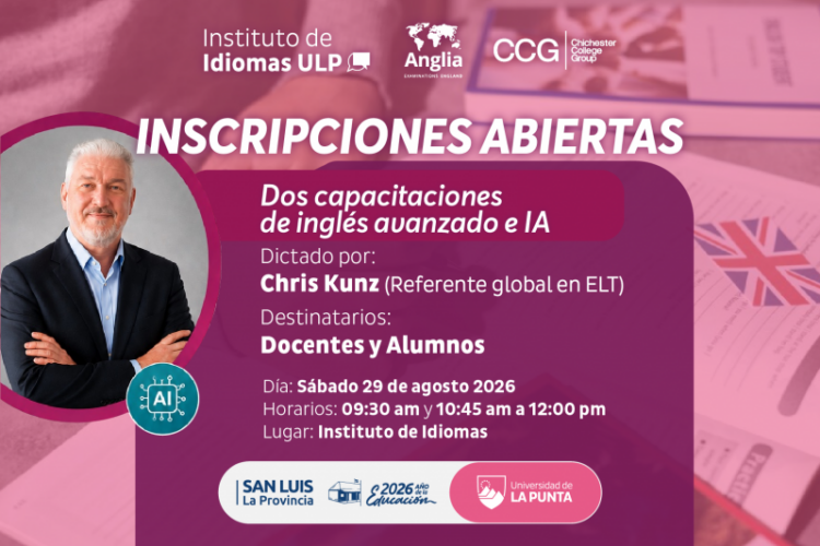 UN EXPERTO INTERNACIONAL DICTARÁ TALLERES PARA INCORPORAR LA IA EN EL ESTUDIO DEL INGLÉS