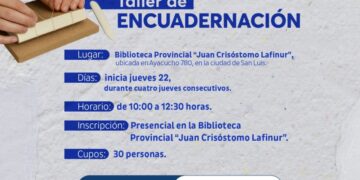 DICTARÁN UN TALLER DE ENCUADERNACIÓN PARA EL PERSONAL DE BIBLIOTECAS Y ARCHIVOS